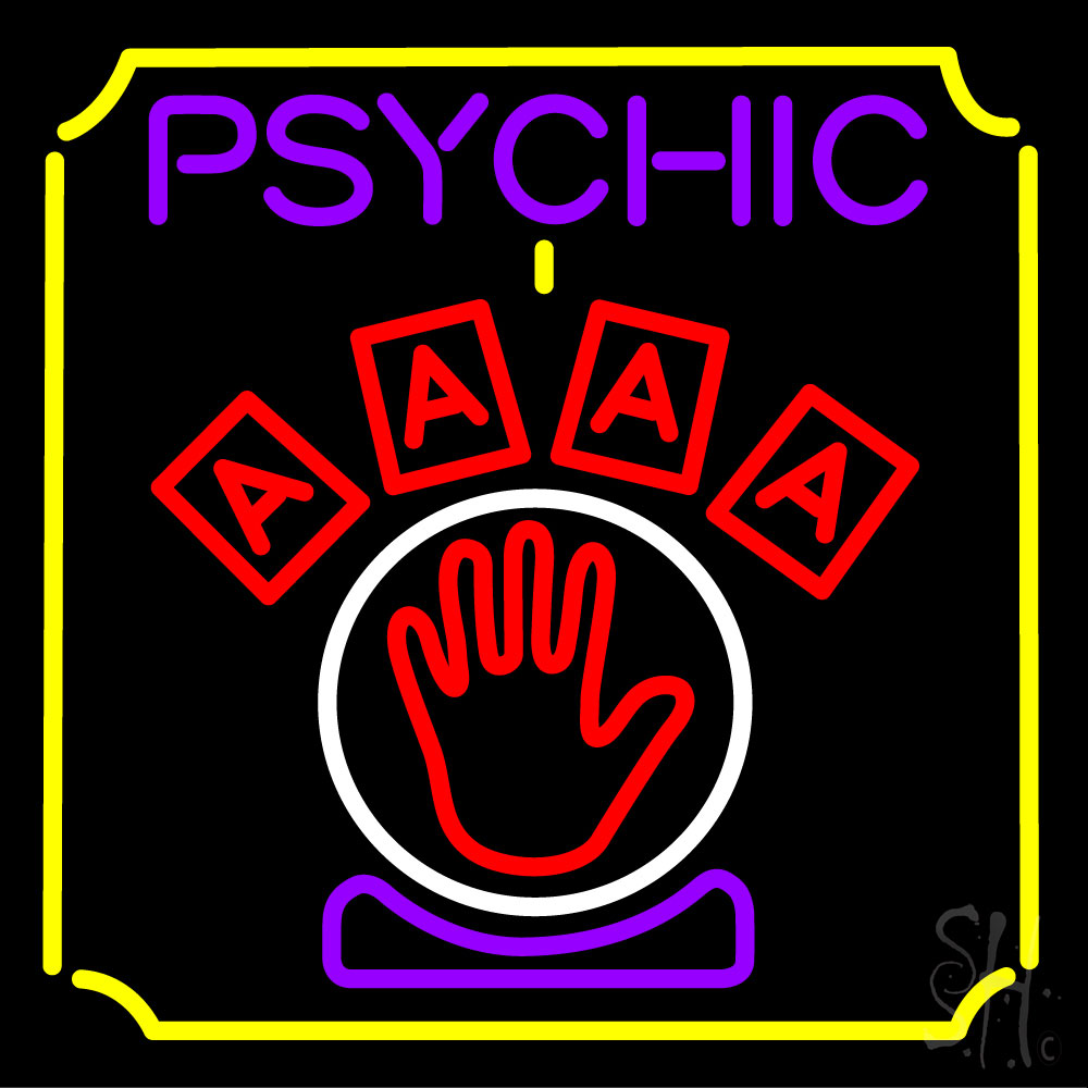 Psychic With Hand Neon Sign Psychic Neon Signs Neon Light