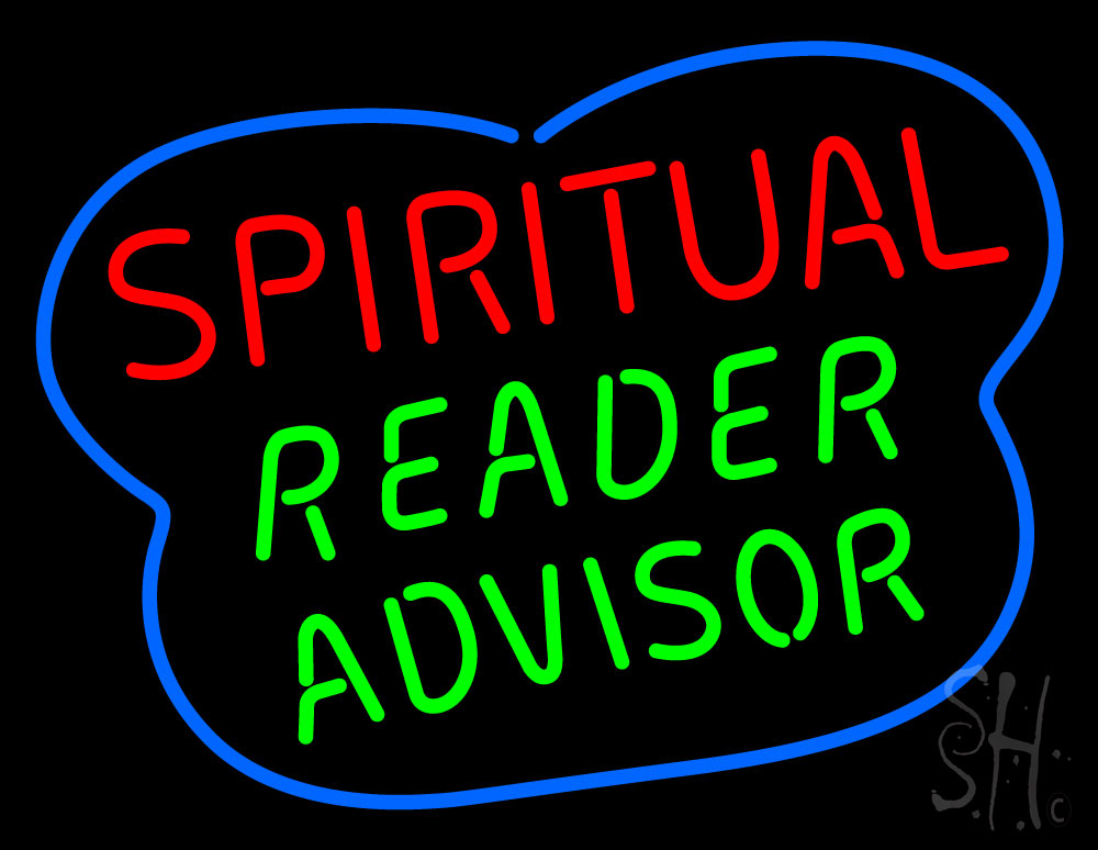 spiritual advisor neon sign