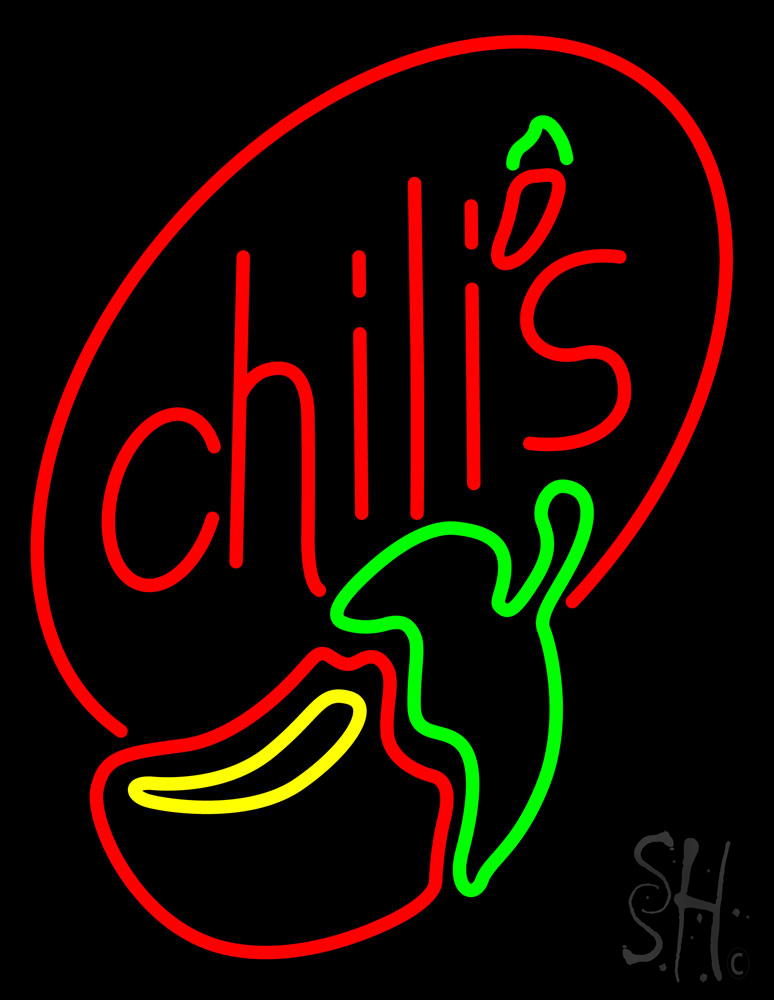 Red Chilis Logo Neon Sign | Wedding Neon Signs | Neon Light