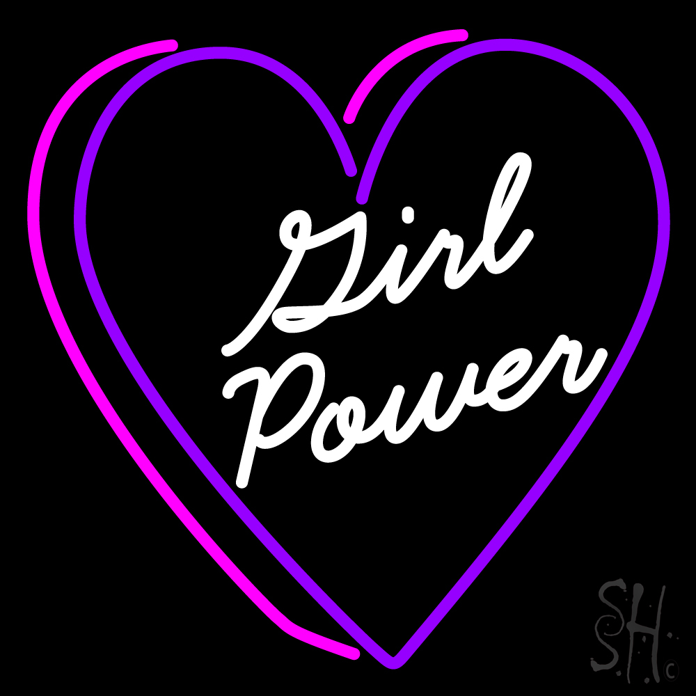 Pink Neon Signs Girl Power LED Signs Heart Shape Light Up Sign for Gir –  Heliwey