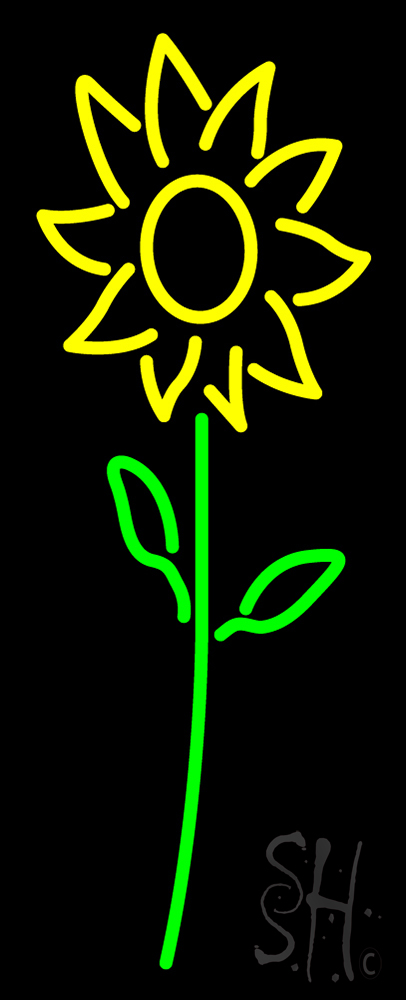 sunflower neon light