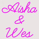 Custom Aisha And Wes Neon Sign 1