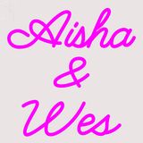 Custom Aisha And Wes Neon Sign 2