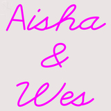 Custom Aisha And Wes Neon Sign 3