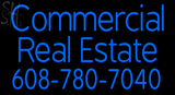 Custom Commercial Real Estate With Phone No Neon Sign 2
