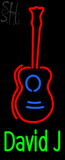 Custom David J Guitar Neon Sign 1