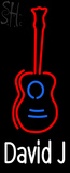 Custom David J Guitar Neon Sign 2