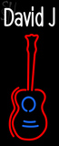 Custom David J Guitar Neon Sign 3