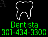 Custom Dentista Phone Number Neon Sign 1