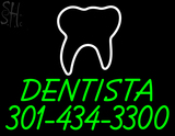 Custom Dentista Phone Number Neon Sign 2