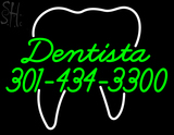 Custom Dentista Phone Number Neon Sign 3