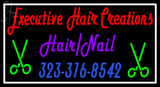 Custom Executive Hair Creations Hair Nail Scissors Neon Sign 1