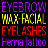 Custom Eyebrow Wax Facial Eyelashes Henna Tattoo Neon Sign 3