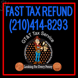 Custom Fast Tax Refund 210 414 8293 Gtandt Tax Service Neon Sign 1