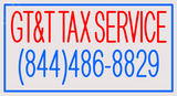 Custom gtandt Tax Service 844 486 8829 Neon Sign 1