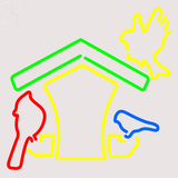 Custom Home And Birds Logo Neon Sign 1