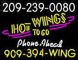 Custom Hot Wings To Go Neon Sign 5