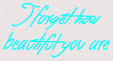 Custom I Forget How Beautiful You Are Neon Sign 5