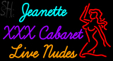 Custom Jeanette Xxx Cabaret Live Nudes Neon Sign 4