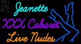 Custom Jeanette Xxx Cabaret Live Nudes Neon Sign 5