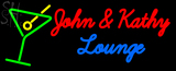 Custom John And Kathy Martini Glass Logo Neon Sign 3