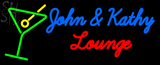 Custom John And Kathy Martini Glass Logo Neon Sign 4
