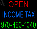 Custom Open Income Tax 970 490 1040 Neon Sign 2