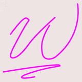 Custom Pink W Logo Neon Sign 5