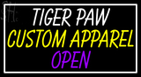 Custom Tiger Paw Apparel Open Neon Sign 1