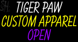 Custom Tiger Paw Apparel Open Neon Sign 2