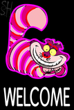 Custom Welcome With Smiley Cat Neon Sign 2