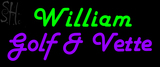 Custom William Golf And Vette Neon Sign 1