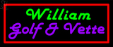 Custom William Golf And Vette Neon Sign 2