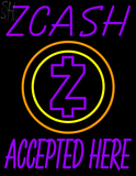 Custom Zcash Accepted Here Neon Sign 12