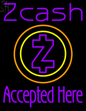 Custom Zcash Accepted Here Neon Sign 13