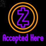 Custom Zcash Accepted Here Neon Sign 4