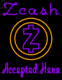 Custom Zcash Accepted Here Neon Sign 6