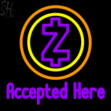Custom Zcash Accepted Here Neon Sign 7