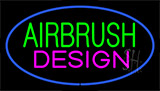 Green Airbrush Design Pink Blue Neon Sign