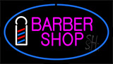 Pink Barber Shop Logo Neon Sign