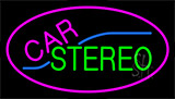 Car Stereo With Pink Border Neon Sign
