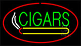 Green Cigars Logo Red Neon Sign
