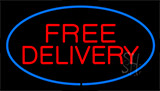 Free Delivery Blue Neon Sign