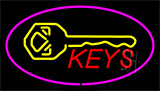 Keys Logo Purple Neon Sign