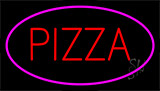 Red Pizza Pink Border Animated Neon Sign