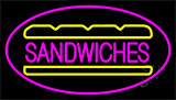 Sandwiches Pink Border Animated Neon Sign