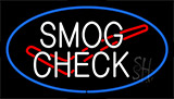 Smog Check Logo Blue Neon Sign