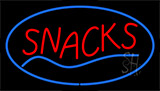 Snacks Blue Neon Sign