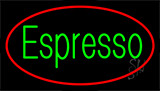 Green Espresso Red Border Animated Neon Sign