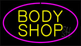 Body Shop Purple Neon Sign
